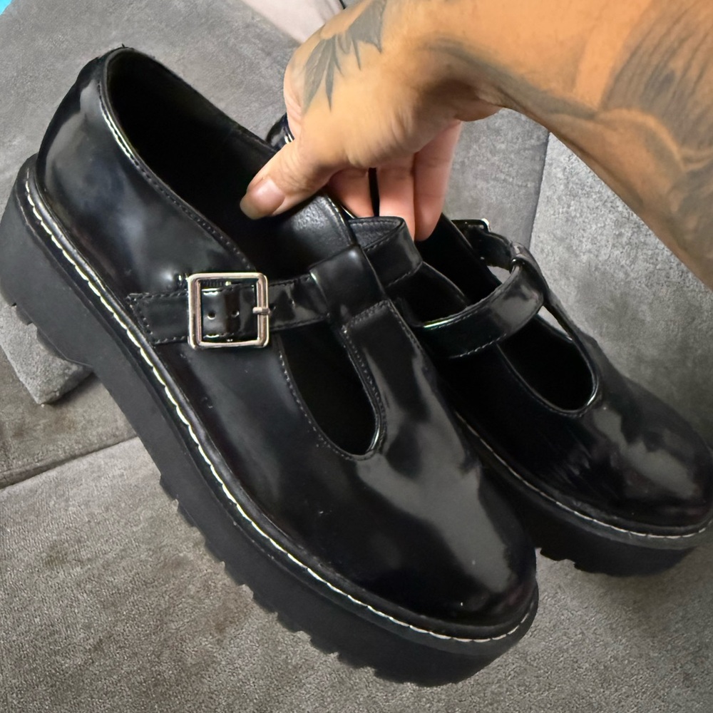 Wild Pair Black Patent Mary Jane Flats